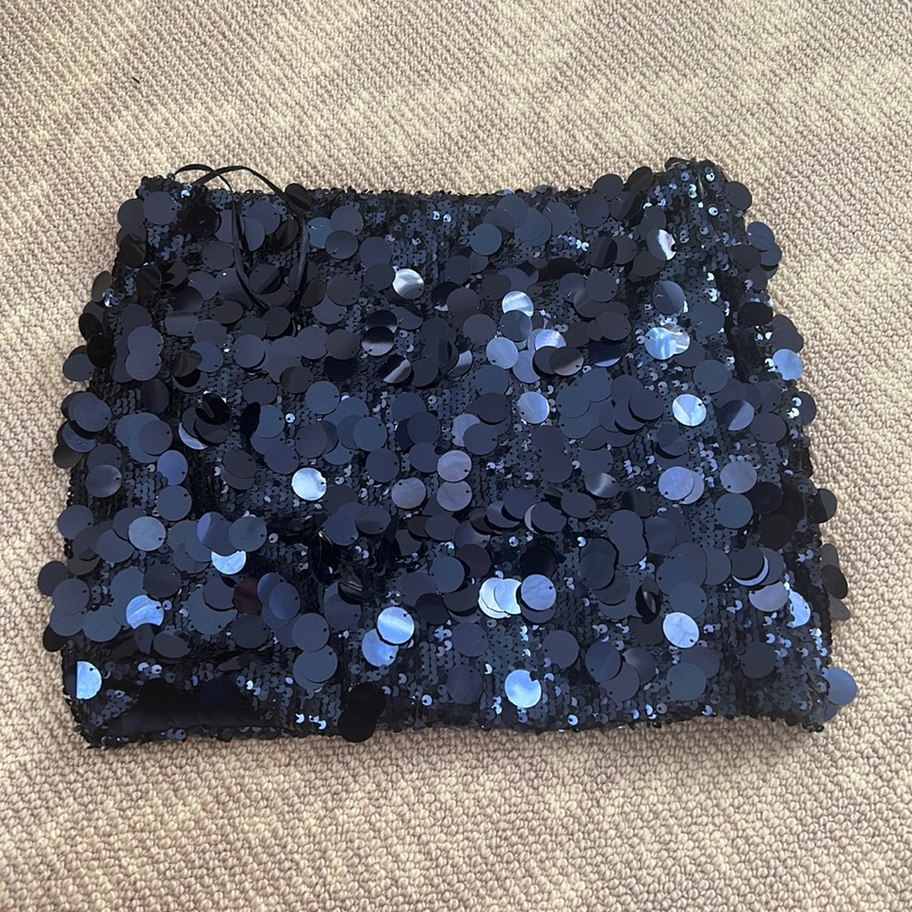 Edikted navy sequin skirt